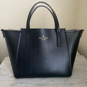 Kate Spade Black Leather Tote Bag